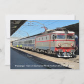 Passagierstrein op het treinstation van Boekarest  Feestdagenkaart (Voorkant)