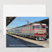 Passagierstrein op het treinstation van Boekarest  Feestdagenkaart (Voorkant / Achterkant)