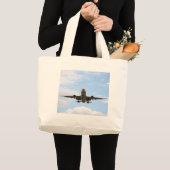 Passagiersvliegtuig Grote Tote Bag (Voorkant (product))