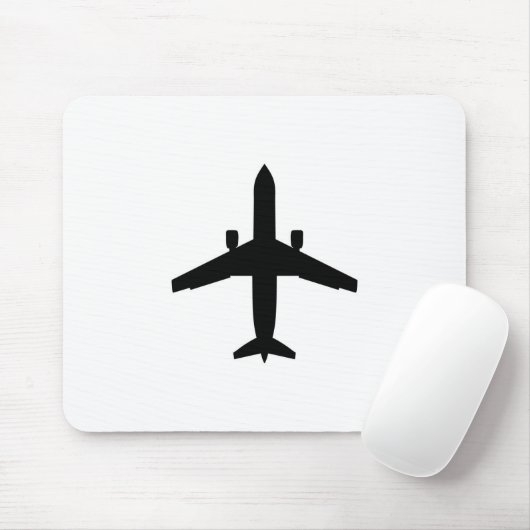 passagiersvliegtuig muismat (Met muis)
