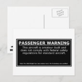 PASSAGIERSWAARSCHUWING BRIEFKAART (Voorkant / Achterkant)