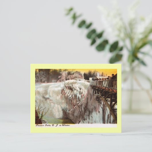 Passaic Herfst in Winter, Paterson, NJ Briefkaart (Staand voorkant)