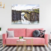 Passaic Herfsten in New Jersey, fijn kunstschilder Canvas Afdruk (Insitu (Woonkamer))