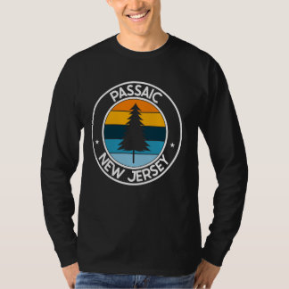 Passaic New Jersey NJ USA City Pride Retro Zonsond T-shirt