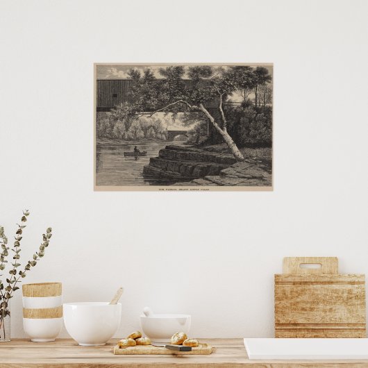 Passaic River, Little Herfst NJ,  Poster (Keuken)