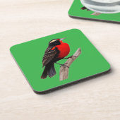 Pássaro peito-vermelho-grande (Sturnella defilipp) Bier Onderzetter (Linkerzijde)