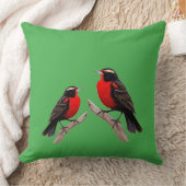 Pássaro peito-vermelho-grande (Sturnella defilipp) Kussen (Deken)