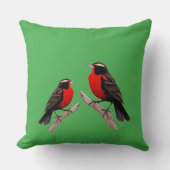 Pássaro peito-vermelho-grande (Sturnella defilipp) Kussen (Voorkant)