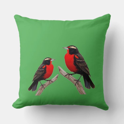 Pássaro peito-vermelho-grande (Sturnella defilipp) Kussen (Voorkant)