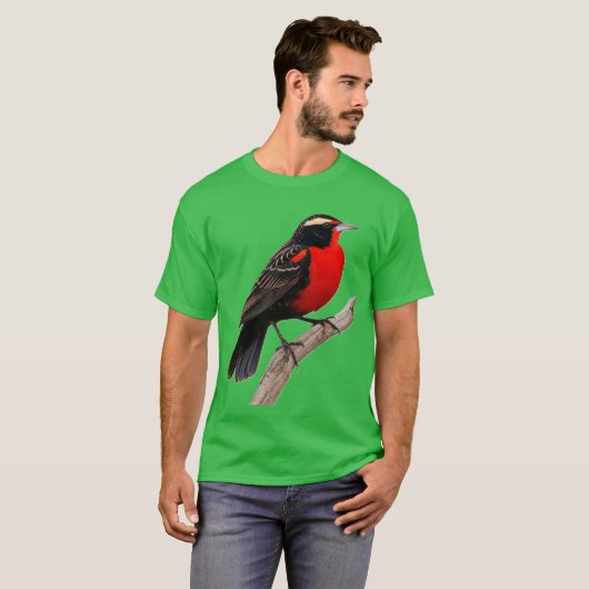 Pássaro peito-vermelho-grande (Sturnella defilipp) T-shirt (Voorkant volledig)