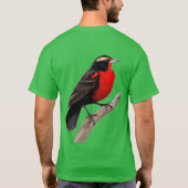 Pássaro peito-vermelho-grande (Sturnella defilipp) T-shirt (Achterkant)