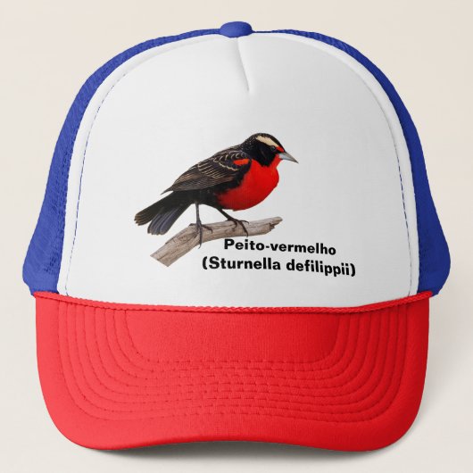 Pássaro peito-vermelho-grande (Sturnella defilipp) Trucker Pet (Voorkant)