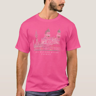 Passau Beieren, Duitsland, Handtekening Donau uitz T-shirt