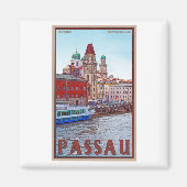 Passau - Donau Waterfront Magneet (Voorkant)