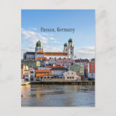 Passau, Duitse cityscape-foto Briefkaart (Voorkant)