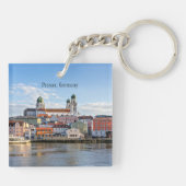 Passau, Duitse cityscape-foto Sleutelhanger (Achterkant)
