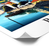 Passau Duitsland Reizen Kunst Vintage Illustratie Poster (Hoek)