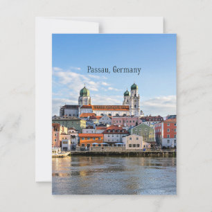 Passau, Duitsland stadsgezicht foto Feestdagenkaart