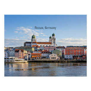 Passau, Duitsland stadsgezicht foto Perfect Poster