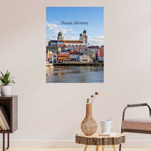 Passau, Duitsland stadsgezicht foto Poster (Woonkamer 3)