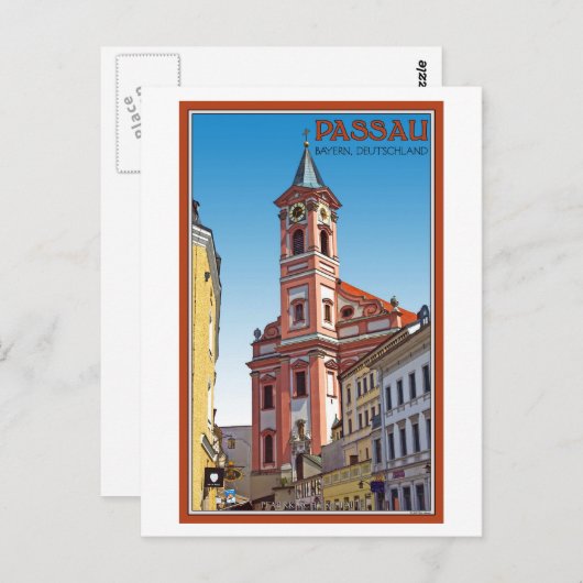 Passau - Pfarrkirche St Paul Briefkaart (Voorkant / Achterkant)