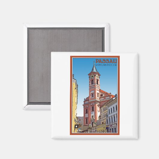 Passau - Pfarrkirche St Paul Magneet (Voorkant / Achterkant)