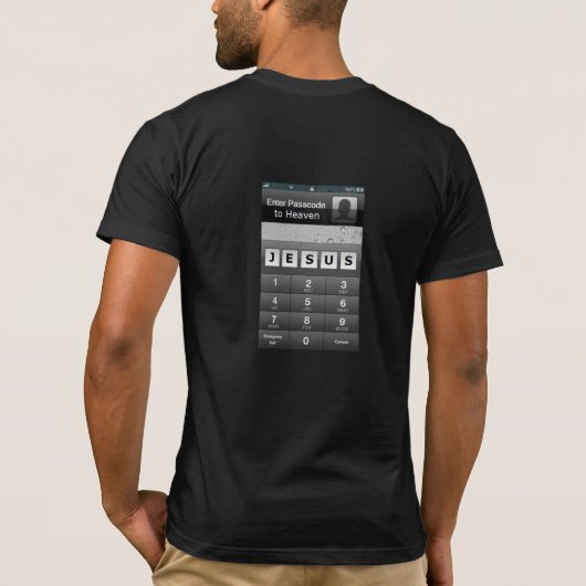 Passcode naar Heaven JESUS T-Shirt (Achterkant)