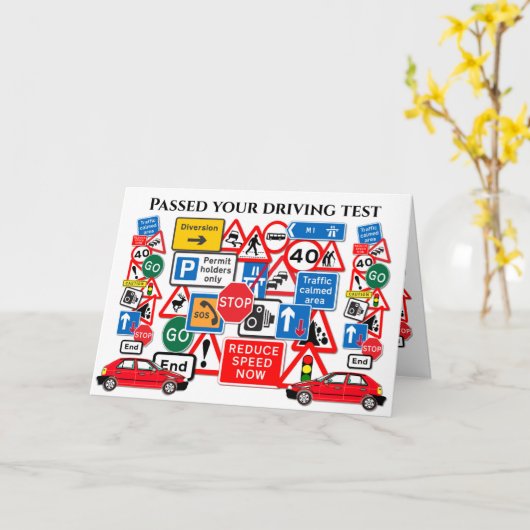 Passed your Driving Test ~ Congratulations! Kaart (Gele Bloem)