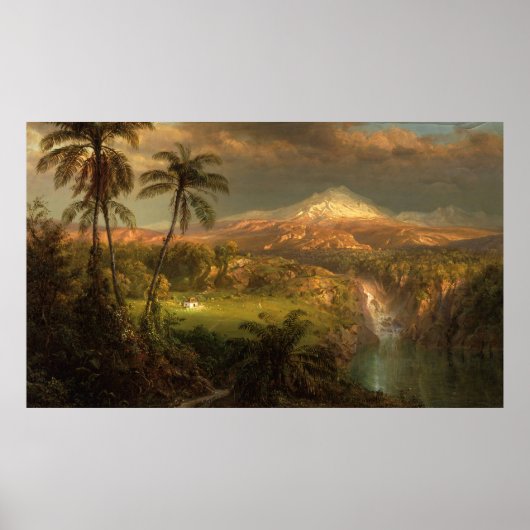 Passeerdouche in de Tropic Frederic Edwin Church Poster (Voorkant)