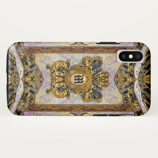 Passementerie Madeline Elegant Chic Monogram Case-Mate iPhone Case (Achterkant (horizontaal))