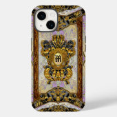 Passementerie Madeline Elegant Damask Monogram Case-Mate iPhone Case (Achterkant)