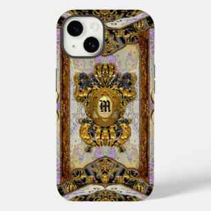 Passementerie Madeline Elegant Damask Monogram Case-Mate iPhone 14 Hoesje