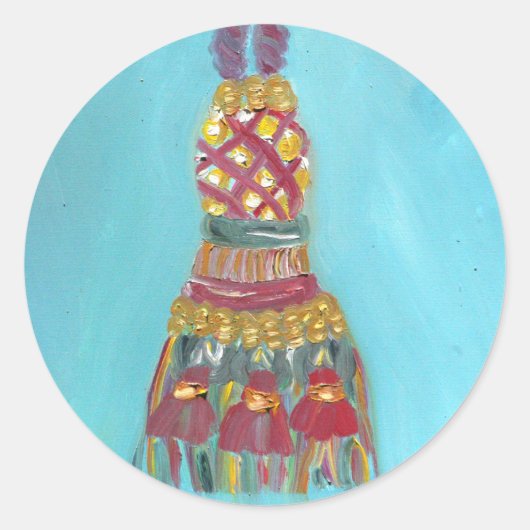 Passementerie Ronde Sticker (Voorkant)
