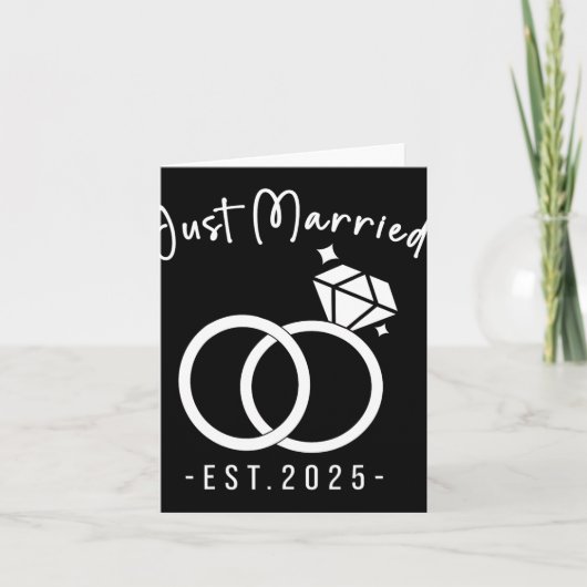 Passen getrouwd 2025 Bruid en bruidegom Weddingpla Kaart (Voorkant)