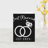 Passen getrouwd 2025 Bruid en bruidegom Weddingpla Kaart (Gele Bloem)