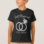 Passen getrouwd 2025 Bruid en bruidegom Weddingpla T-shirt<br><div class="desc">Passen getrouwd 2025 bruid en bruidegom weddingplanners net getrouwd 2025 trouwringen matching paar</div>