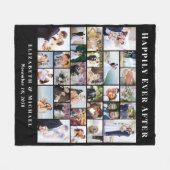 Passen getrouwd 30 Fotocollage Zwarte bruiloft Fleece Deken (Voorkant (Horizontaal))