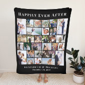 Passen getrouwd 30 Fotocollage Zwarte bruiloft Fleece Deken