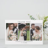 Passen getrouwd 3 Foto bruiloft Hartelijk dank Briefpapier (Staand voorkant)