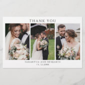 Passen getrouwd 3 Foto bruiloft Hartelijk dank Briefpapier (Voorkant)