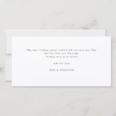 Passen getrouwd 4 Foto's Getrouwd & Vrolijk Kerstf Feestdagenkaart (Achterkant)