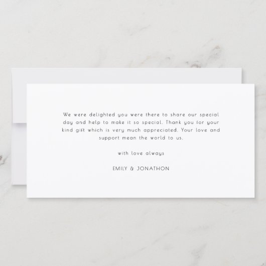 Passen getrouwd 4 Foto's Liefde en Bedankt Bedankt Feestdagenkaart (Achterkant)