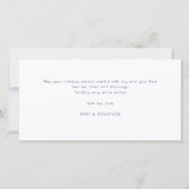 Passen getrouwd 4 foto's Navy Merry Christmas Feestdagenkaart (Achterkant)