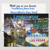 Passen getrouwd Aankondiging Elope aan Las Vegas (Voorkant / Achterkant)