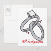 Passen getrouwd aankondigingskaart (Voorkant / Achterkant)