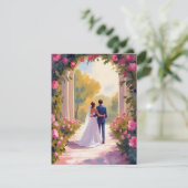 Passen getrouwd Bruid & Bruidegom Trouwschilderij (Staand voorkant)