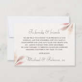 Passen getrouwd bruiloft dank u kaart Elegant paar (Achterkant)