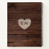 Passen getrouwd BUCKET LIST Foto Rustic Paars Flor Notitieboek (Achterkant)