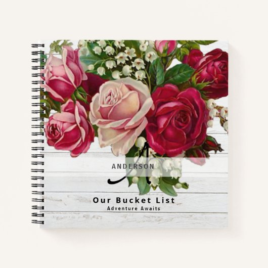 Passen getrouwd BUCKET LIST Keepomwille  Rozen Notitieboek (Voorkant)