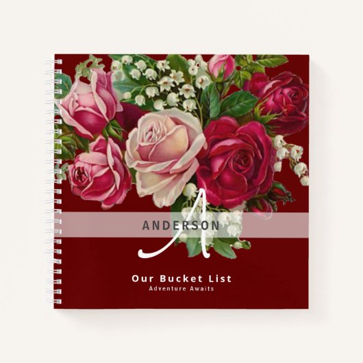 Passen getrouwd BUCKET LIST Keepomwille  Rozen Notitieboek (Voorkant)